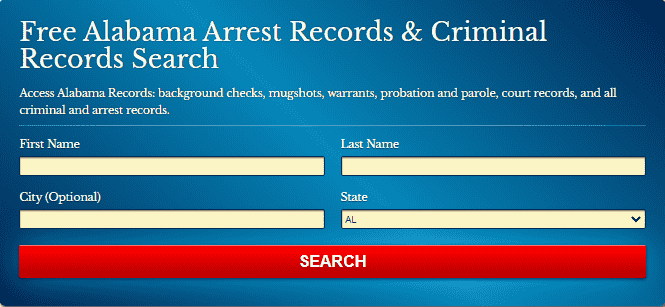 Alabama Arrests Records