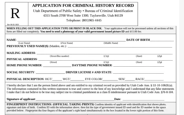 Application-For-Criminal-History-Record