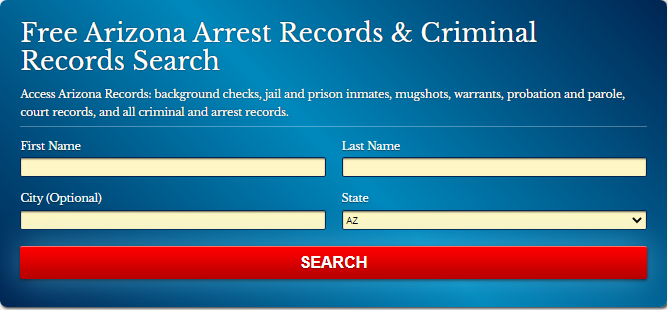 Arizona Arrests Records