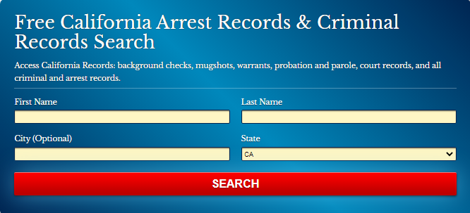 California Arrests Records