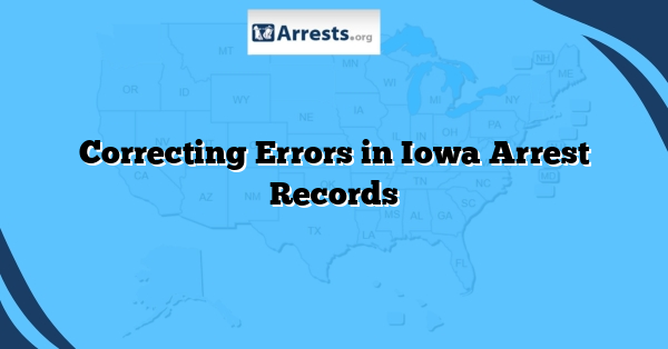 Correcting Errors in Iowa Arrest Records