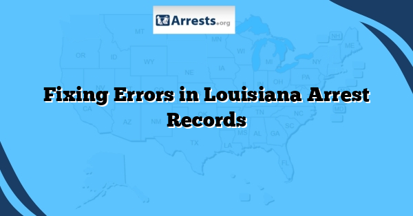 Fixing Errors in Louisiana Arrest Records