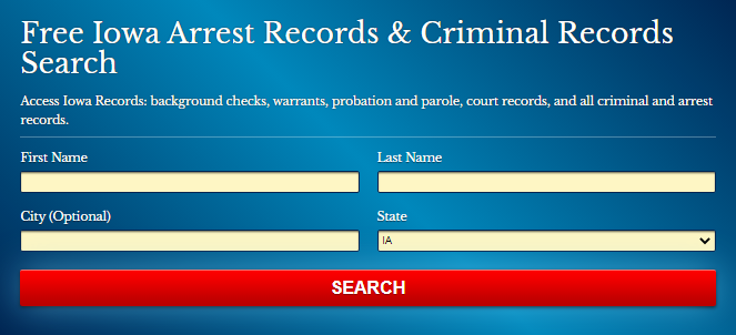 Iowa Arrests Records