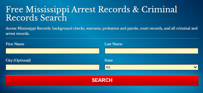 Mississippi arrest records