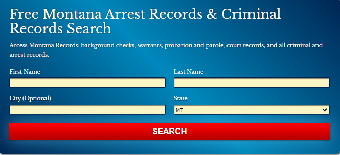 Montana arrest records