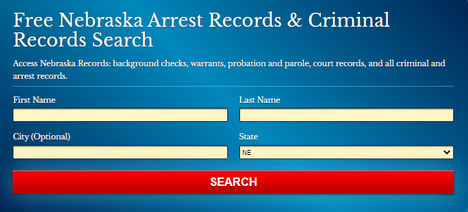 Nebraska arrest records