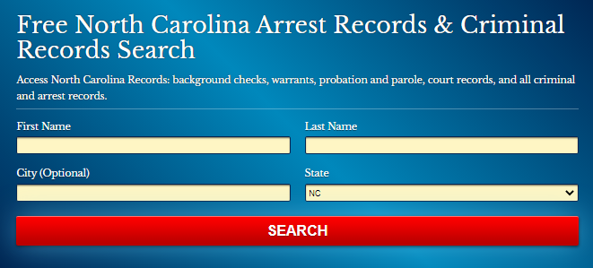 North Carolina arrest records