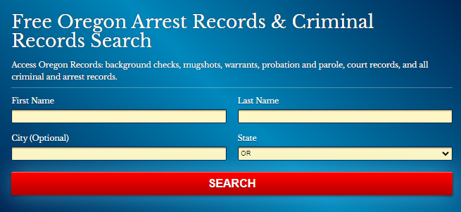 Oregon Arrest Records