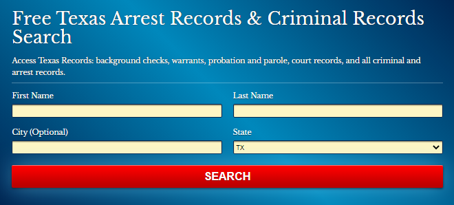 Texas arrest records