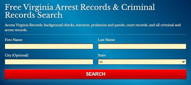 Virginia Arrest Records