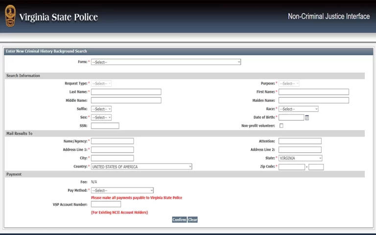 Virginia-State-Police-Criminal-History-Background-Search